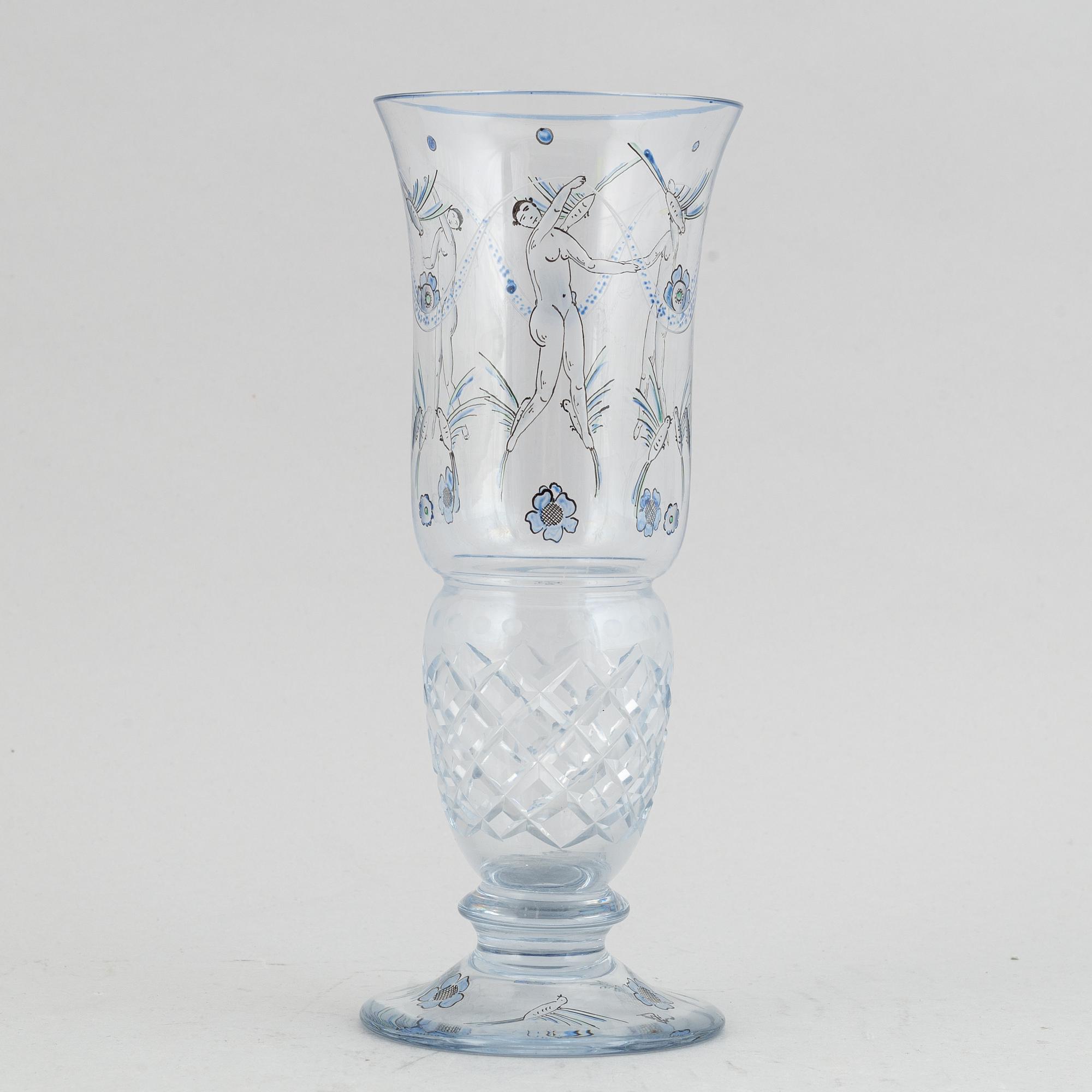 A Wiener Werkstätte glass vase, early 20th Century.