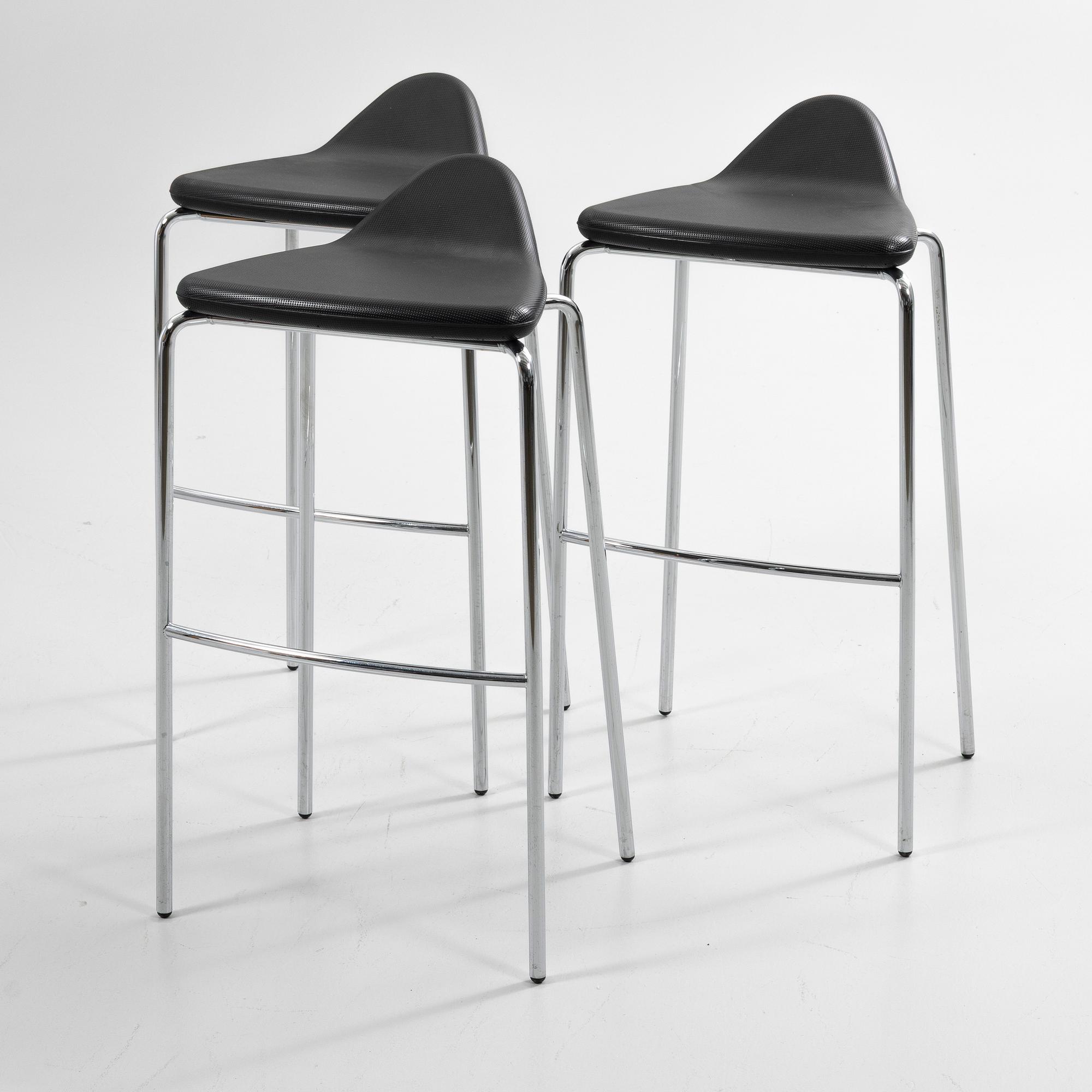 Bar stools, 3 pcs, "Plektrum", Sandin & Bülow, Materia, 2000s.