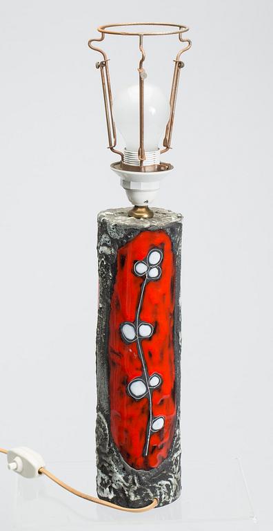 BORDSLAMPA, keramik,  Italien, 1960-tal.