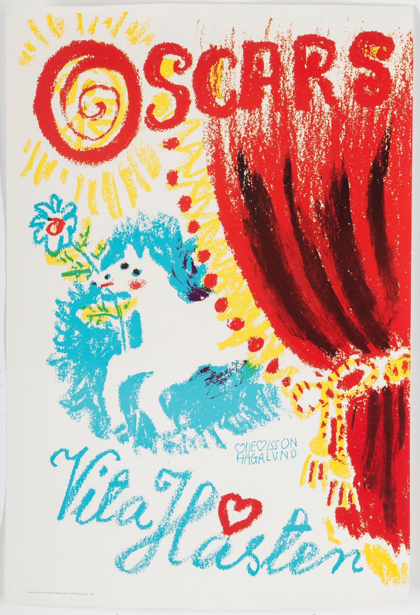 OLLE OLSSON-HAGALUND, posters/utställningsaffisher, 8 st.