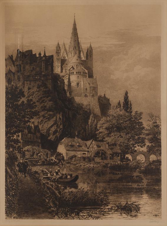 AXEL HERMAN HÄGG, Etching, 1886, signed.