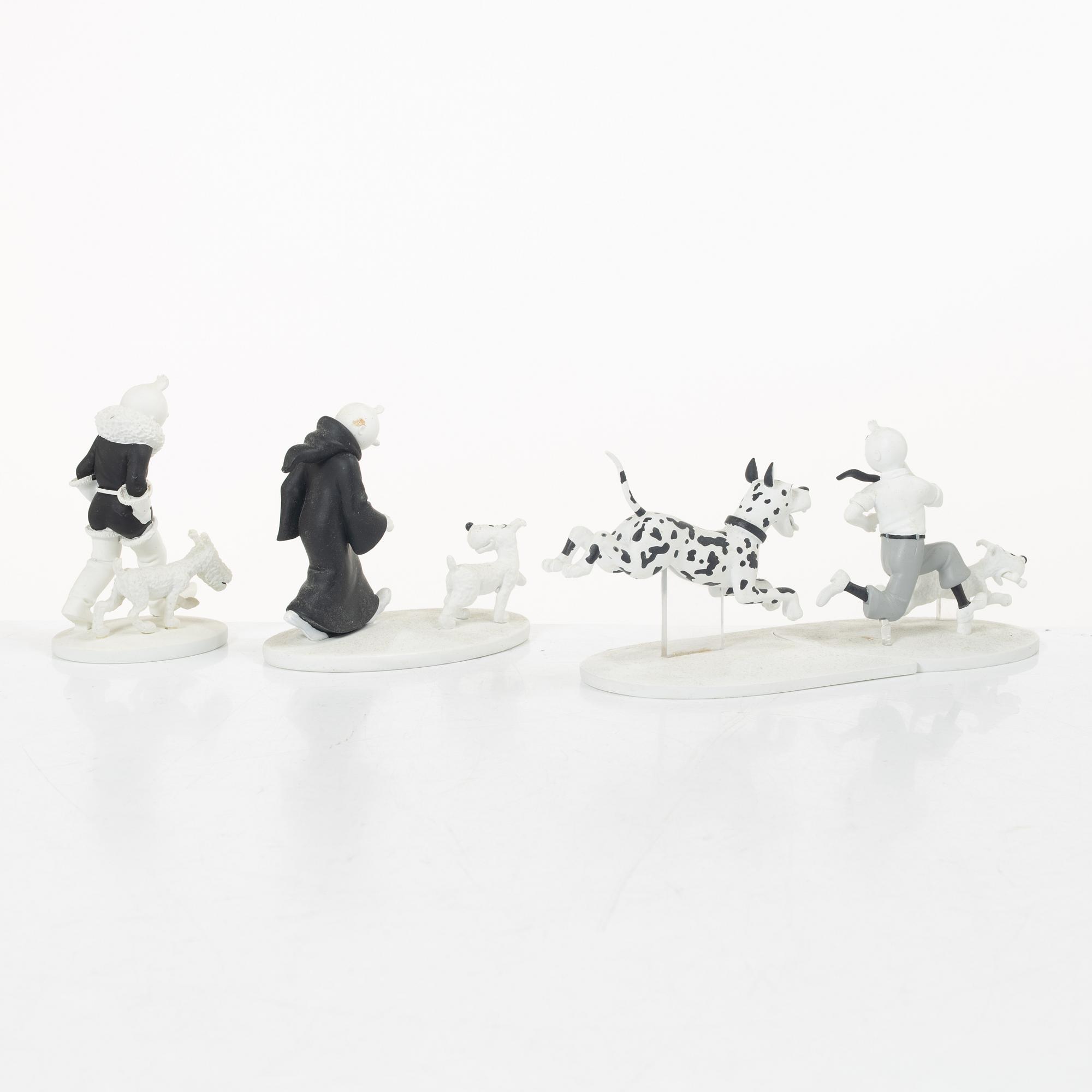 Tintin, collectible figures, 10 pcs, "Hors Serie", Hergé Moilins art, 2013-2015.