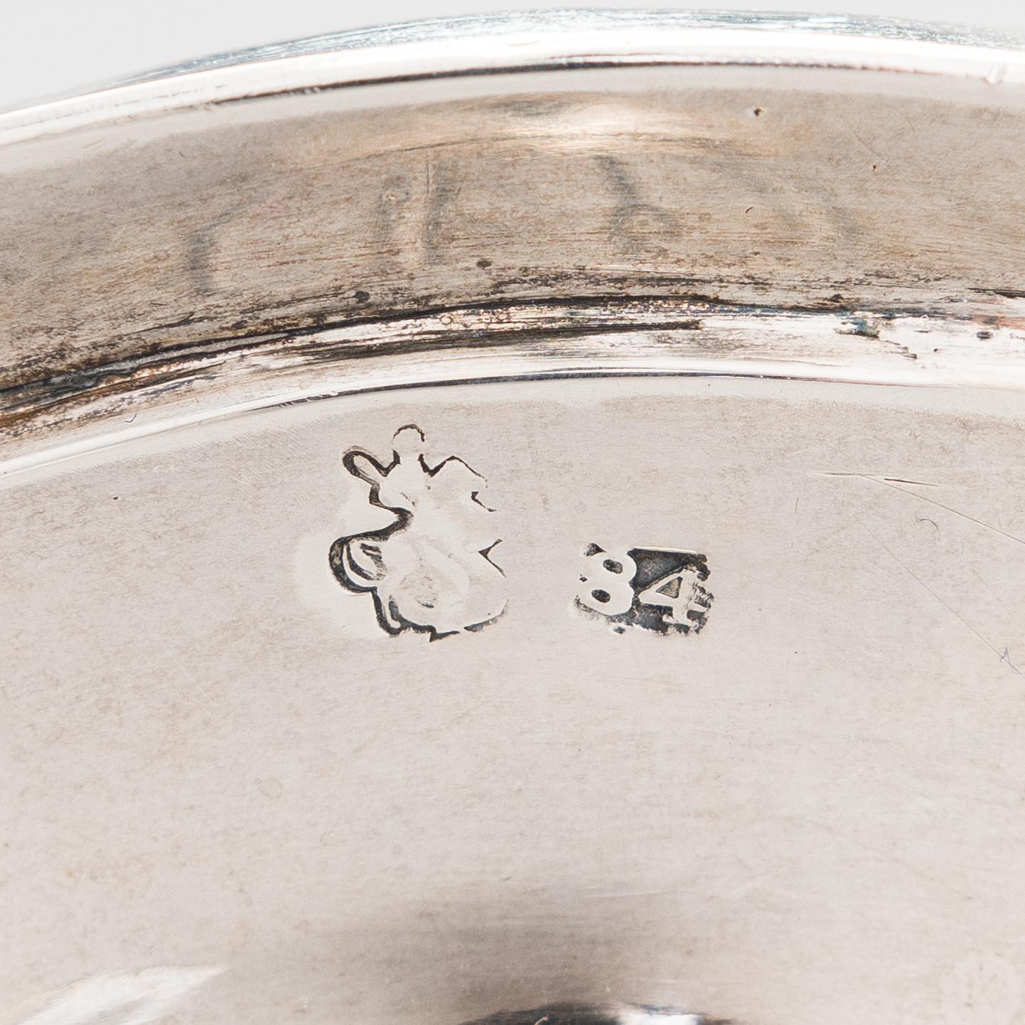 A lidded silver sugar bowl, Moscow, Russia 1807. Cyrillic maker's mark FS, Fyodor Serebrianikov.
