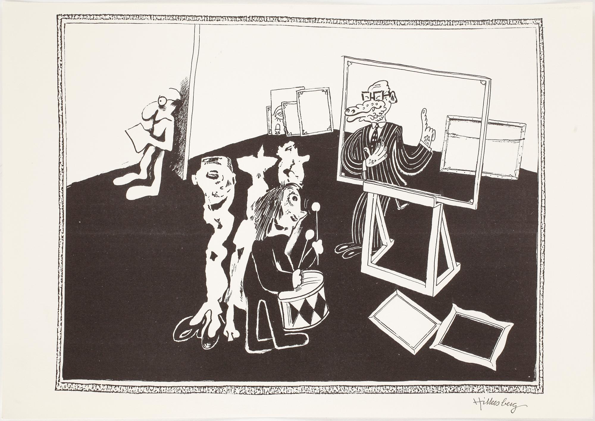 LARS HILLERSBERG, mapp, 8 st, alla signerade i blyerts. "Posthum Modernism".
