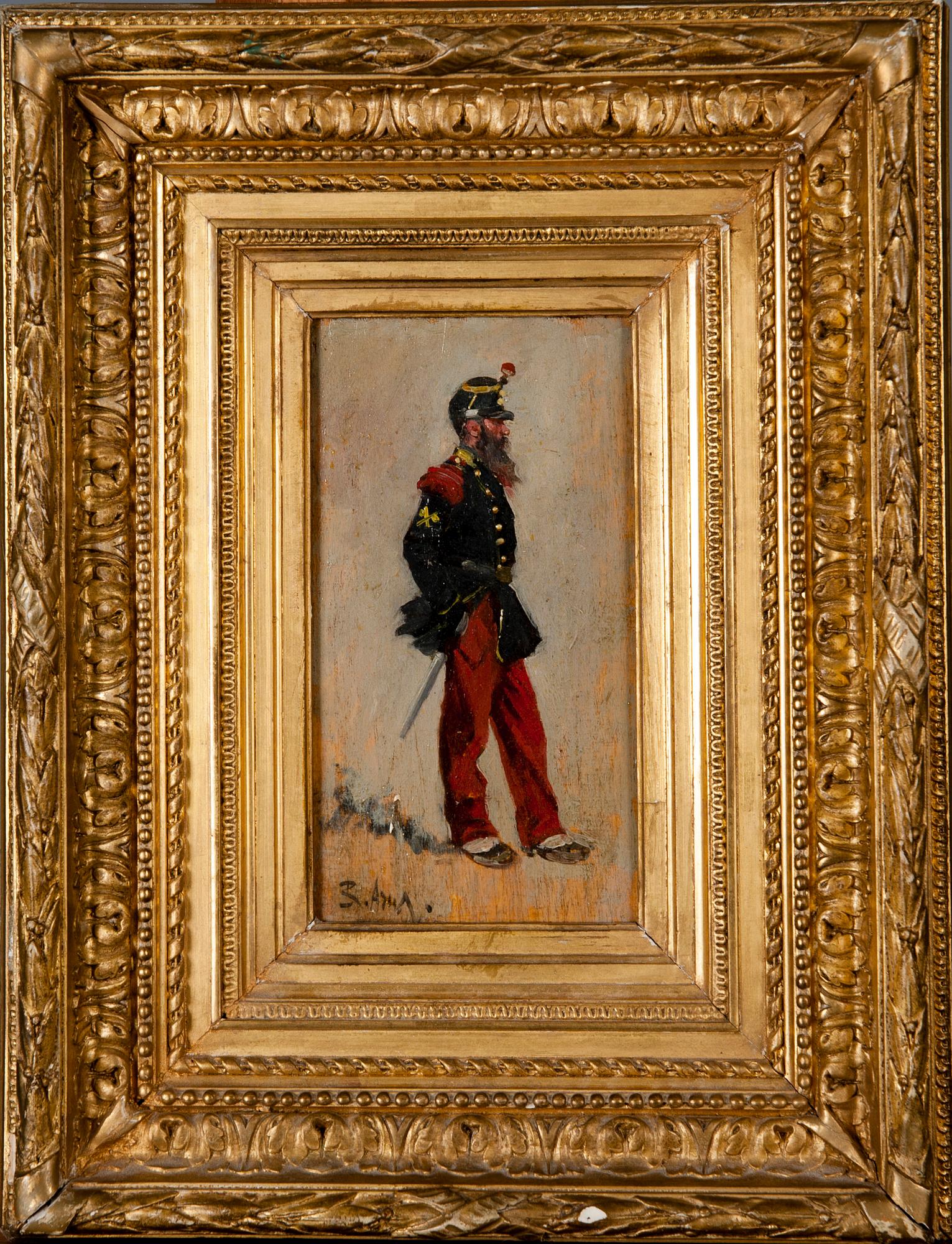 OKÄND KONSTNÄR, olja på pannå, signerad.