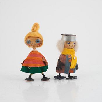 Moomin figures, 2 pcs, Atelier Fauni, Finland, 1950s/60s.