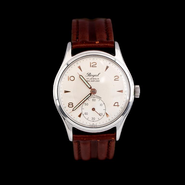 ARMBANDSUR, Royal, stål, 1900-talets mitt.