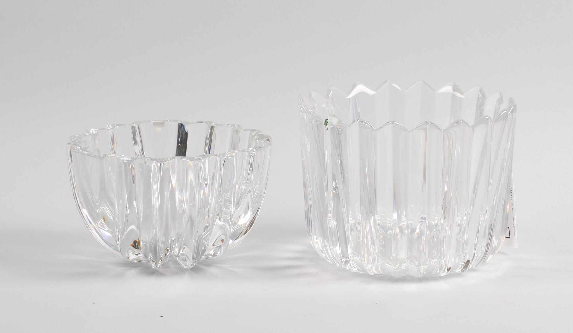 GLASSKÅLAR, 2 st, Orrefors.