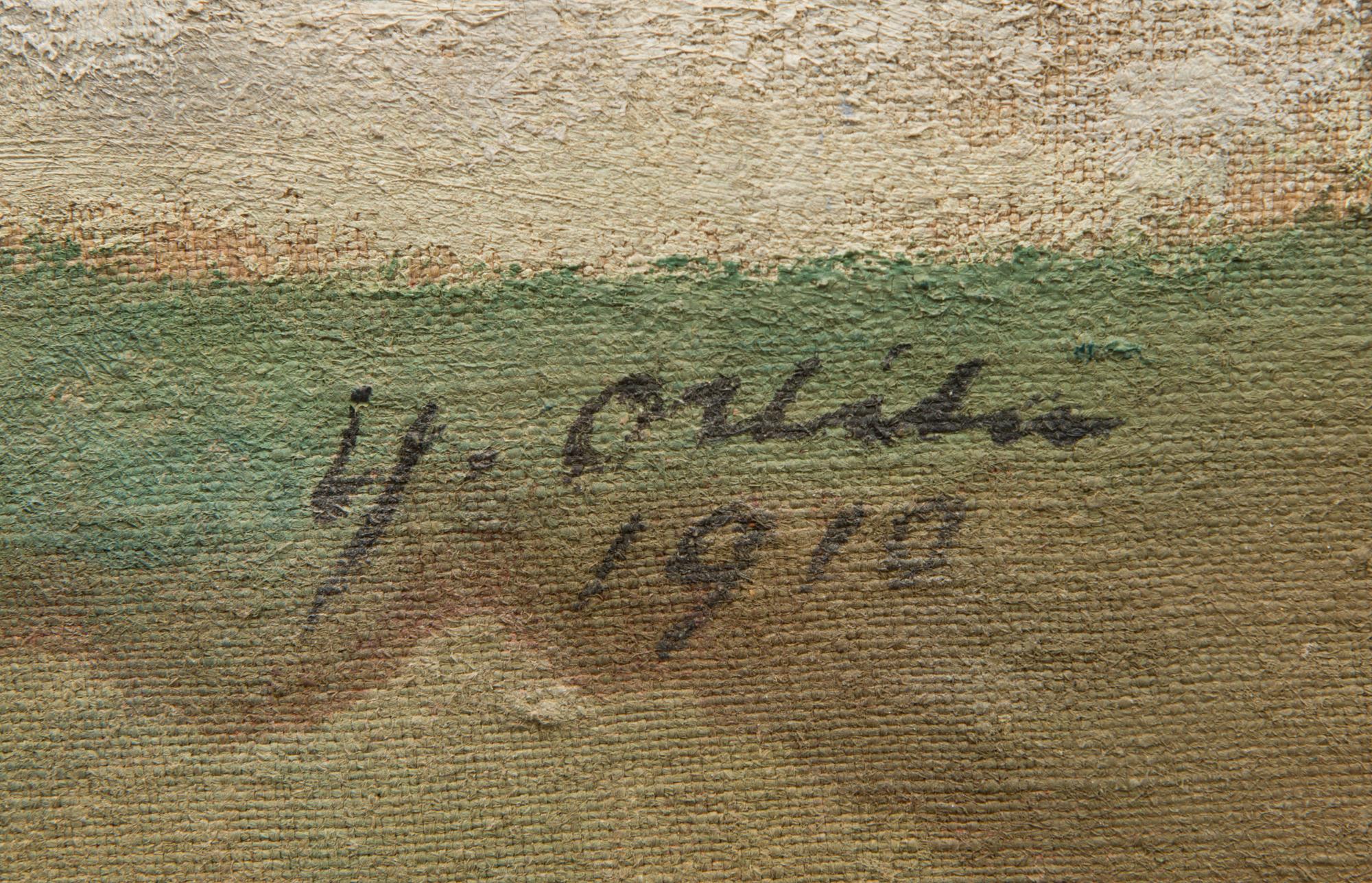 Oil on canvas, signed and dated 1910.