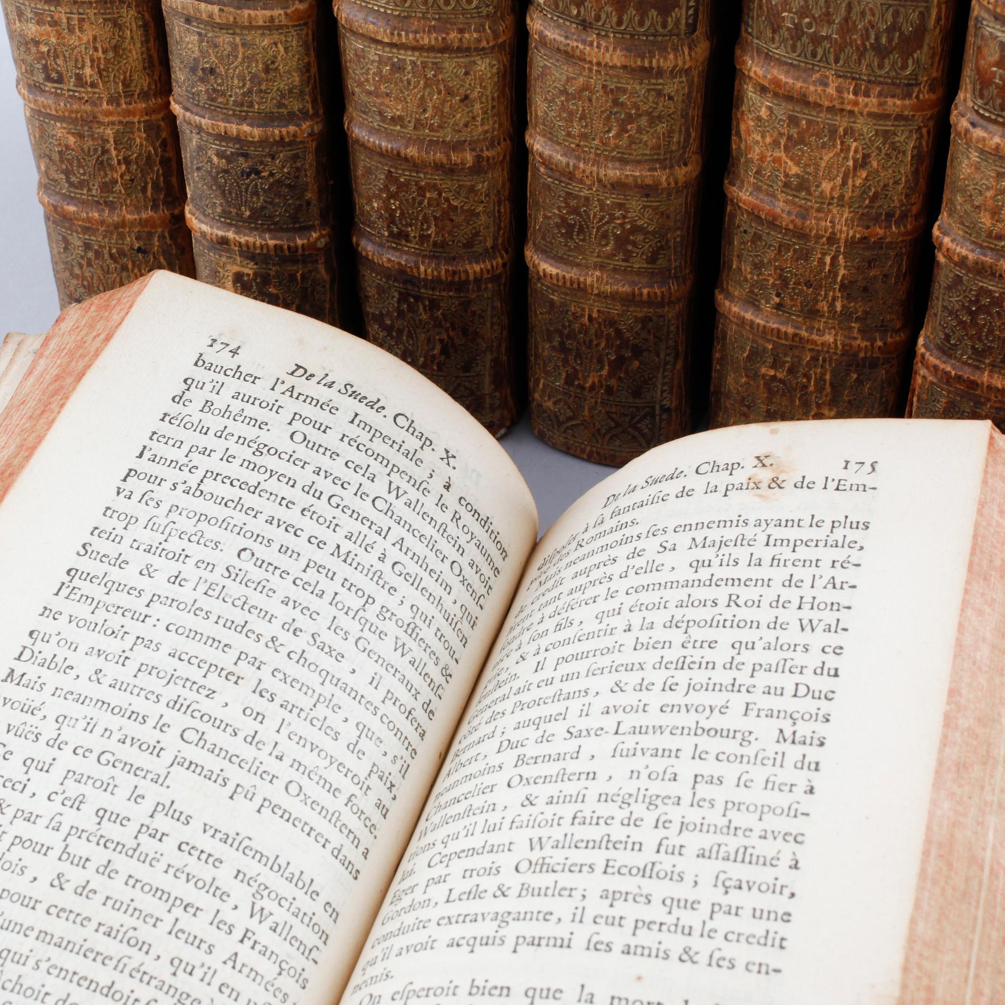 BOOKS 7 volyms:SAMUEL VON PUFENDORF: Introduction a l'histoire generale et politique de l'univers I-VII Amsterdam 1722.