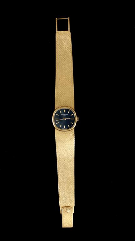 ARMBANDSUR, dam, Patek Philippe, ref. 3370/1, manuell, 18k guld, 1970-tal. Vikt ca62g.