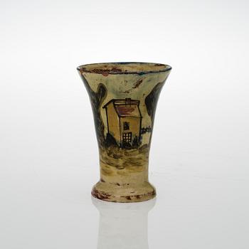 GERDA THESLEFF, A CERAMIC VASE. Signed GT, Finland. 1919.