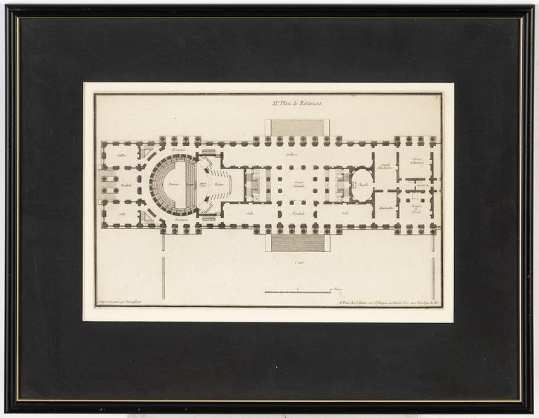 Jean-François de Neufforge, kopparstick, 8 st.