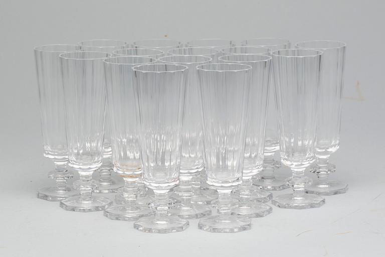 CHAMPAGNEGLAS, 16 st, "Karlberg", Kosta, 1900-tal.