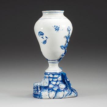 A Swedish Marieberg faience vase, dated  19/3 (17)71.