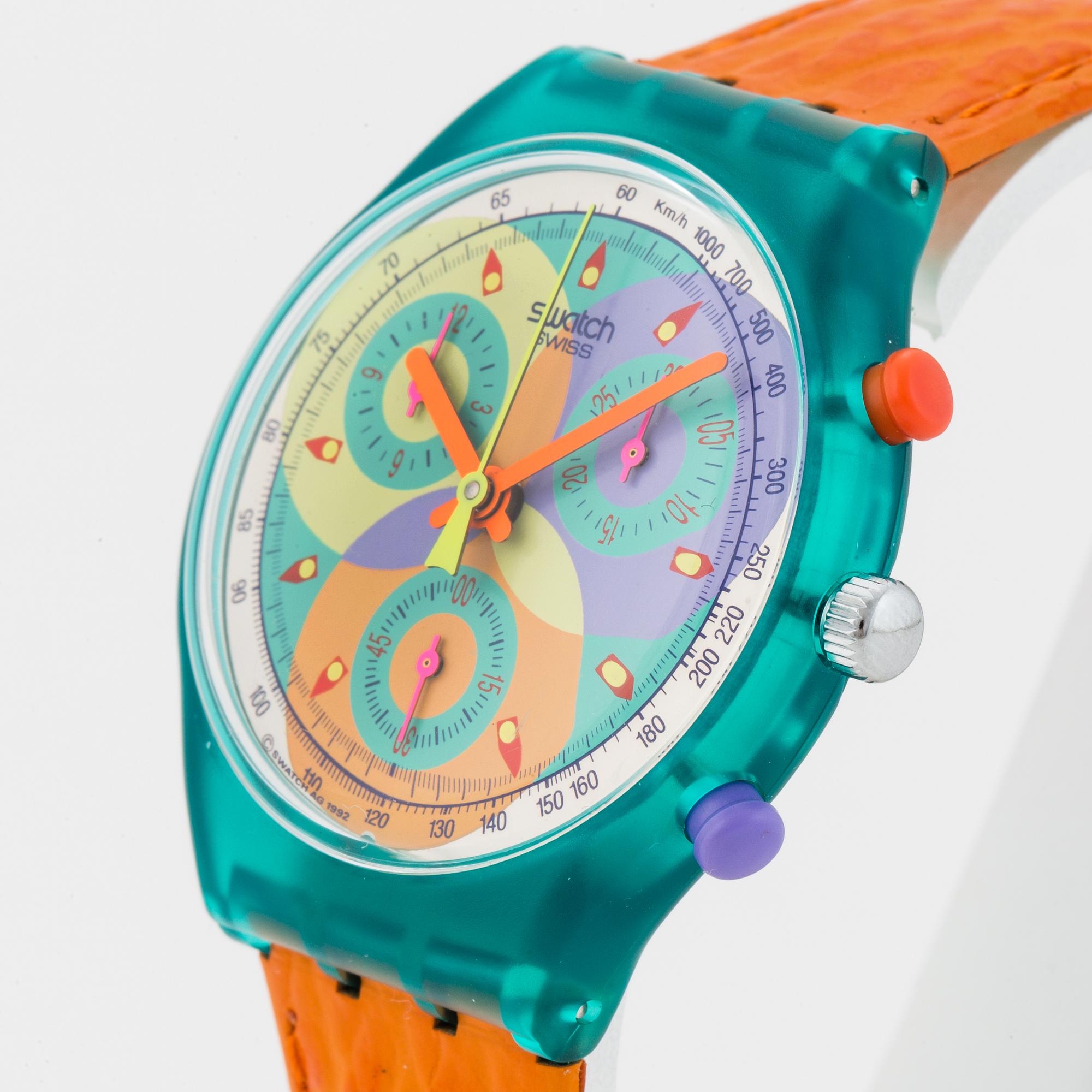 SWATCH, Chrono, Sound, wristwatch, 37.3 mm.