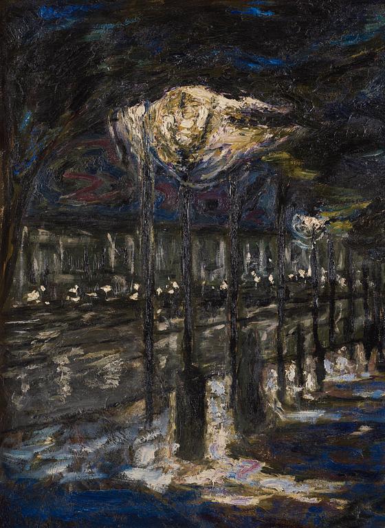 Evert Lundquist, "Vid Hasselbacken - Nattstyke från Djurgården".
