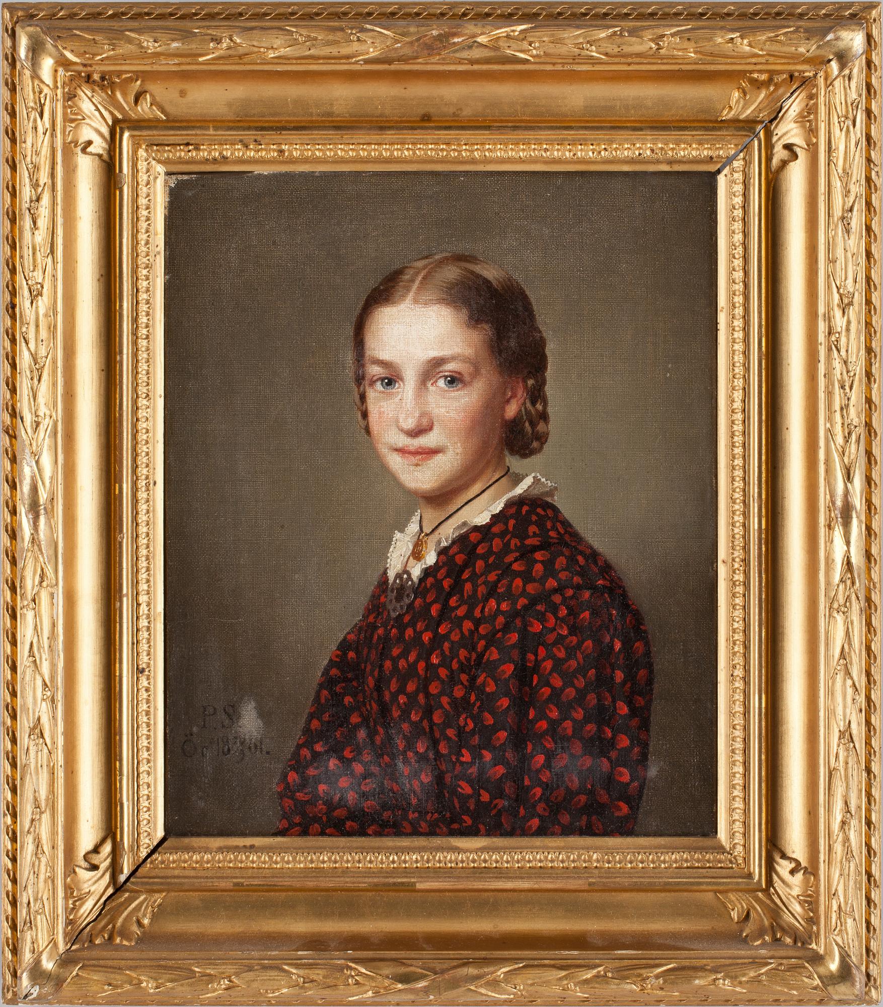 PER SÖDERMARK, olja på duk. monogramsign och dat 1861.