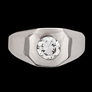 A brilliant cut diamond ring, 1.15 cts.