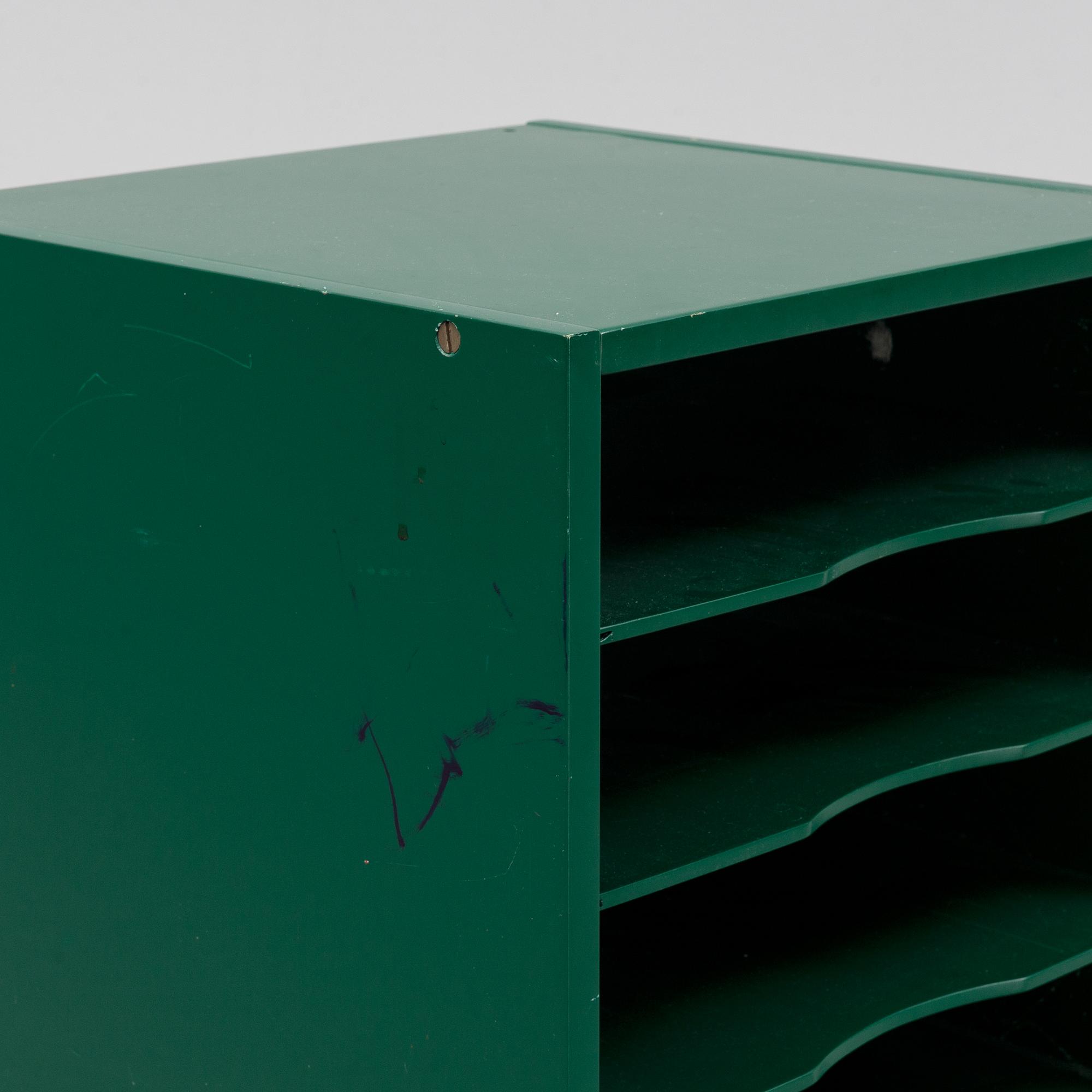 A pair of 'Rapport kub' desk drawers/shelves by Gillis Lundgren, IKEA, 1970's.