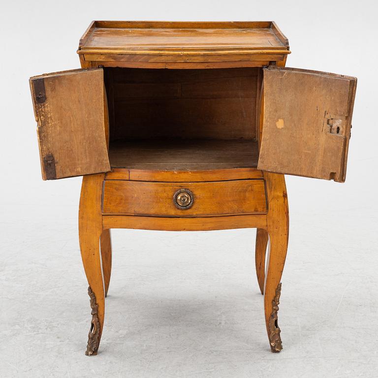 A Swedish rococo chamberpot cupboard, later part 18th century.