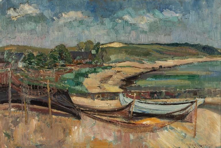Albert Krüger, Båtar på strand, Vitemölla.