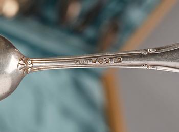 PARTI SILVER, 19 delar, bl.a. Gustaf Jansson, CG Hallberg, Stockholm 1957. Vikt ca 260 gram.