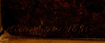 FREDRIK CHRISTIAN KIAERSKOU, olja på duk, sign och dat 1851.