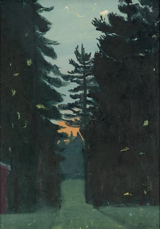 Vera Frisén, Pines in Twilight Light.