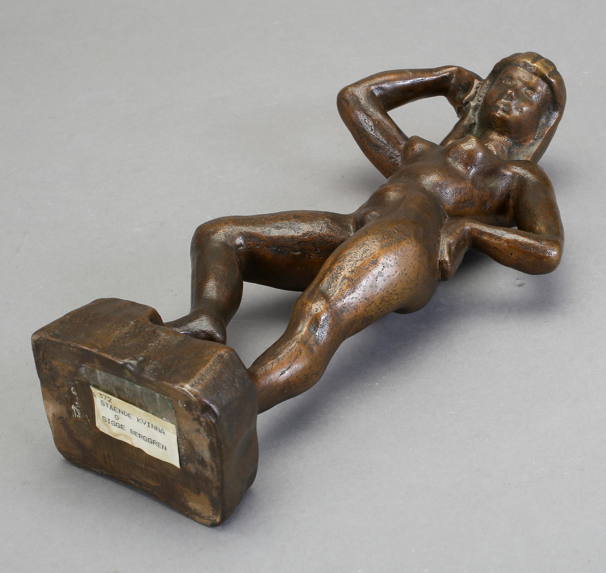 SIGGE BERGGREN, skulptur, signerad.