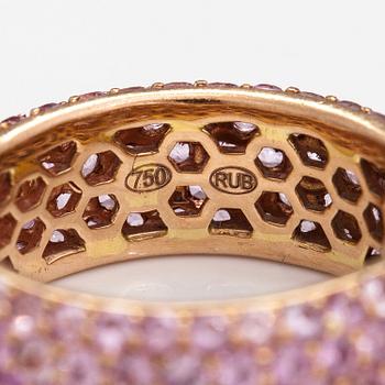 SORMUS, 18K guld, rosa safirer. Rubens, Helsingfors.