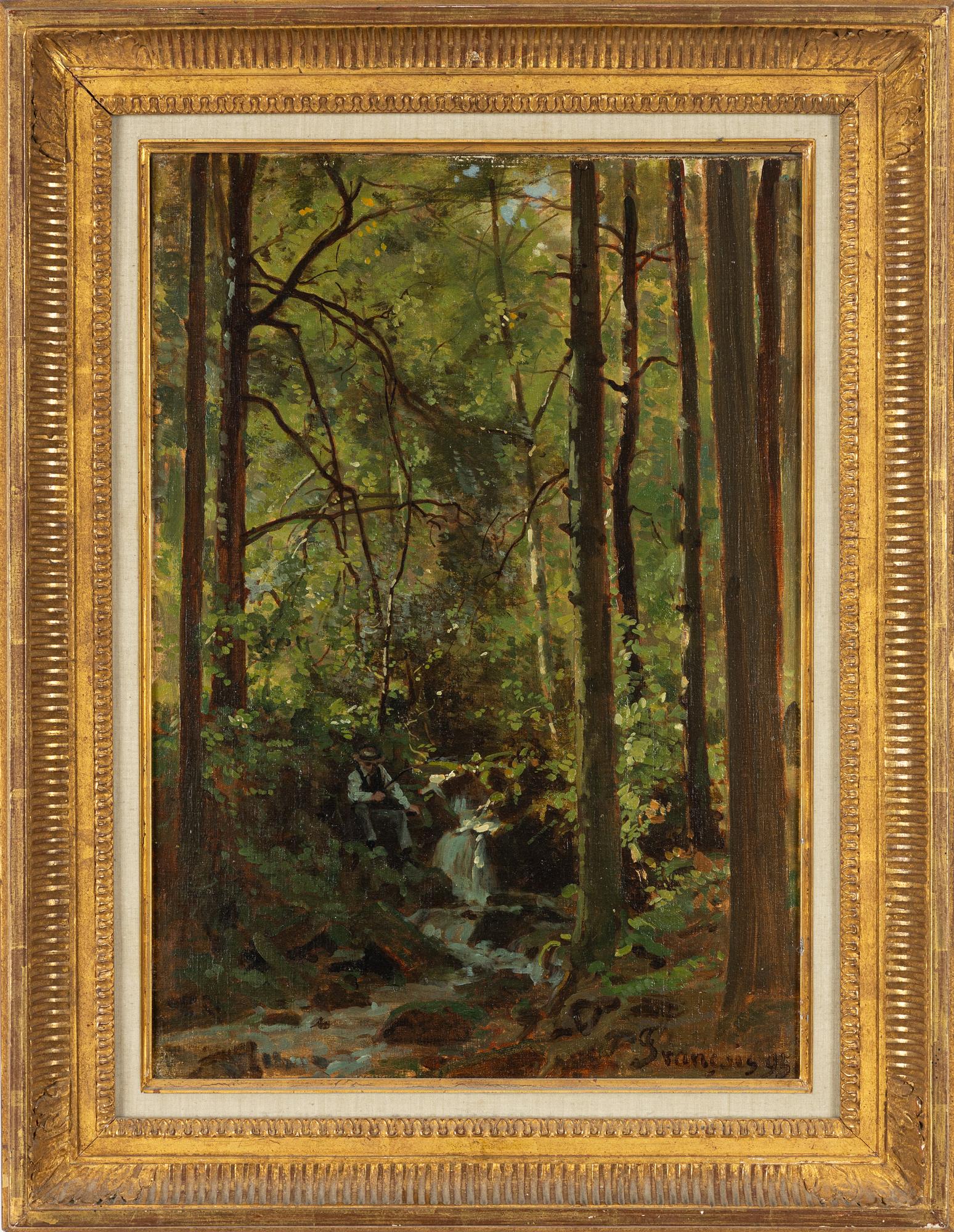 François Louis Français, Fisherman by the Stream.