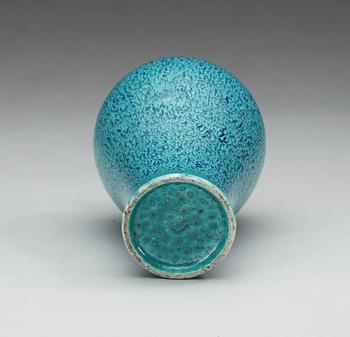 A robins egg glazed vase, Qing dynasty.