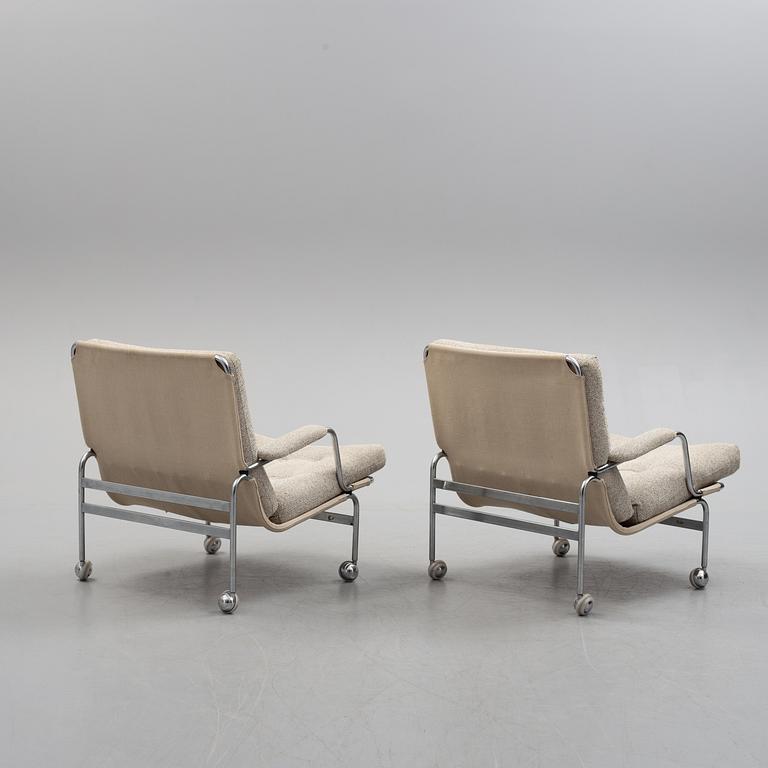 A pair of 'Karin' easy chairs by Bruno Mathsson for Dux, second half of the 20th century.