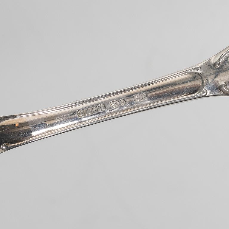 A 49-piece silver cutlery service, model 'Olga', GAB and CG Hallberg, Stockholm and Eskilstuna, 1959-76.