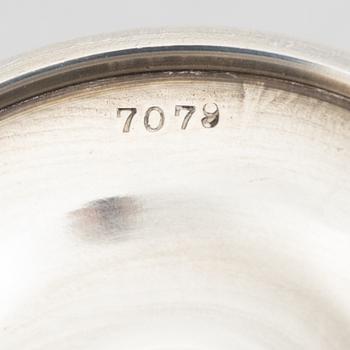 Glasses, 8 pcs, sterling silver, around the mid-20th century.