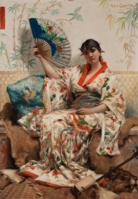 Léon Francois Comerre, Woman a la japonaise.