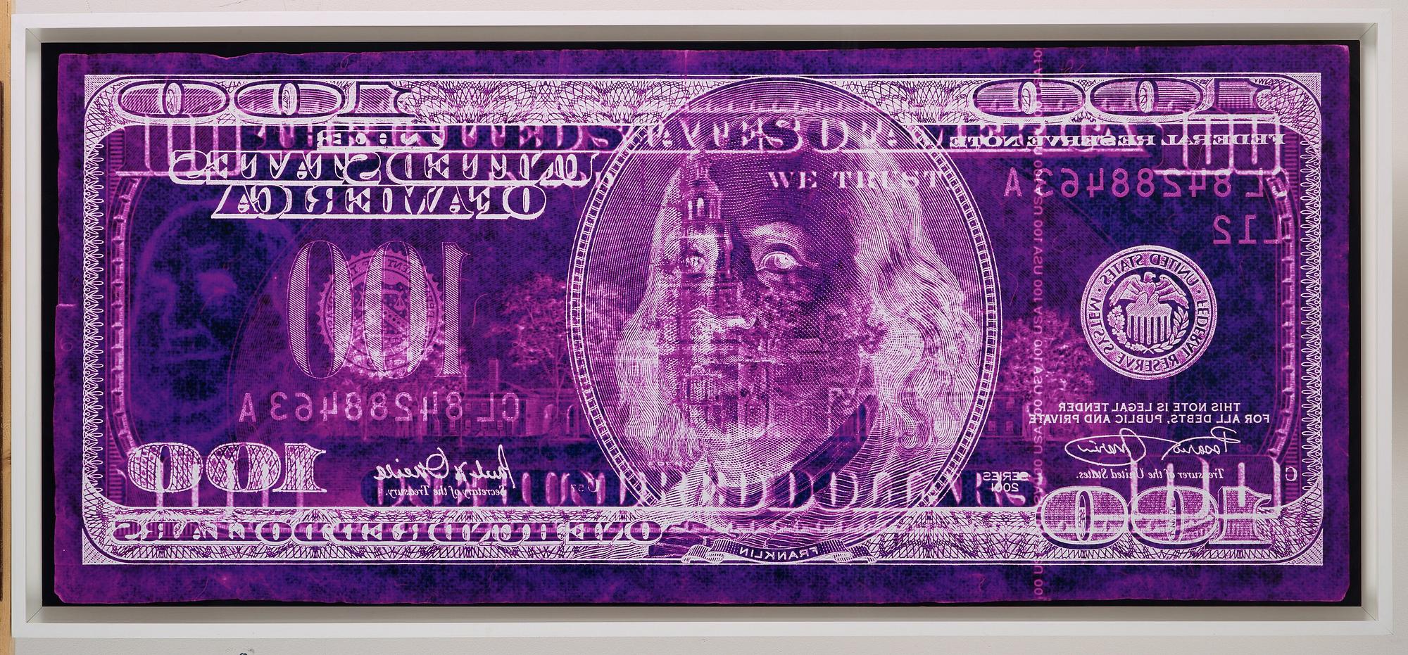 David LaChapelle, "Negative Currency: Hundred Dollar Bill Used As Negative", 1990 - 2008.
