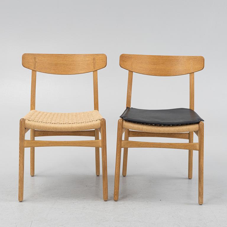 Hans J. Wegner, chairs, 6 pcs, model CH-23, for Carl Hansen & Søn, Denmark, 2017.