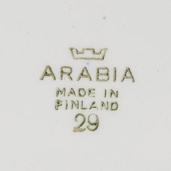 SERVIS, 49 delar, porslin, "Blått Landskap", design Reinhard Richter, Arabia, 1941-64.