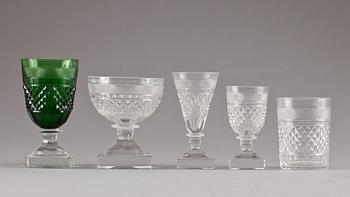 GLASSERVIS, 60 delar "Kent", Kosta, 1900-talets andra hälft.