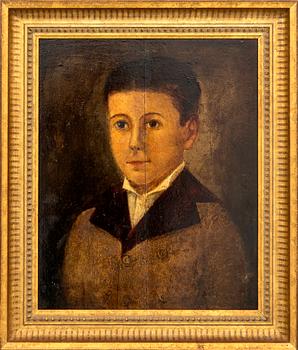 Okänd konstnär 1800/1900-tal, porträtt av pojke.