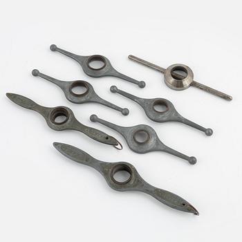 Set of Rolex Oyster Openers, "Propeller Openers", 7 pcs., ca 1960, "Åke Falk Urhandel".