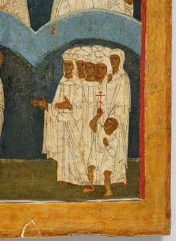Ikon, "Alla heligas sabbat", Novgorodskolan ca 1500.