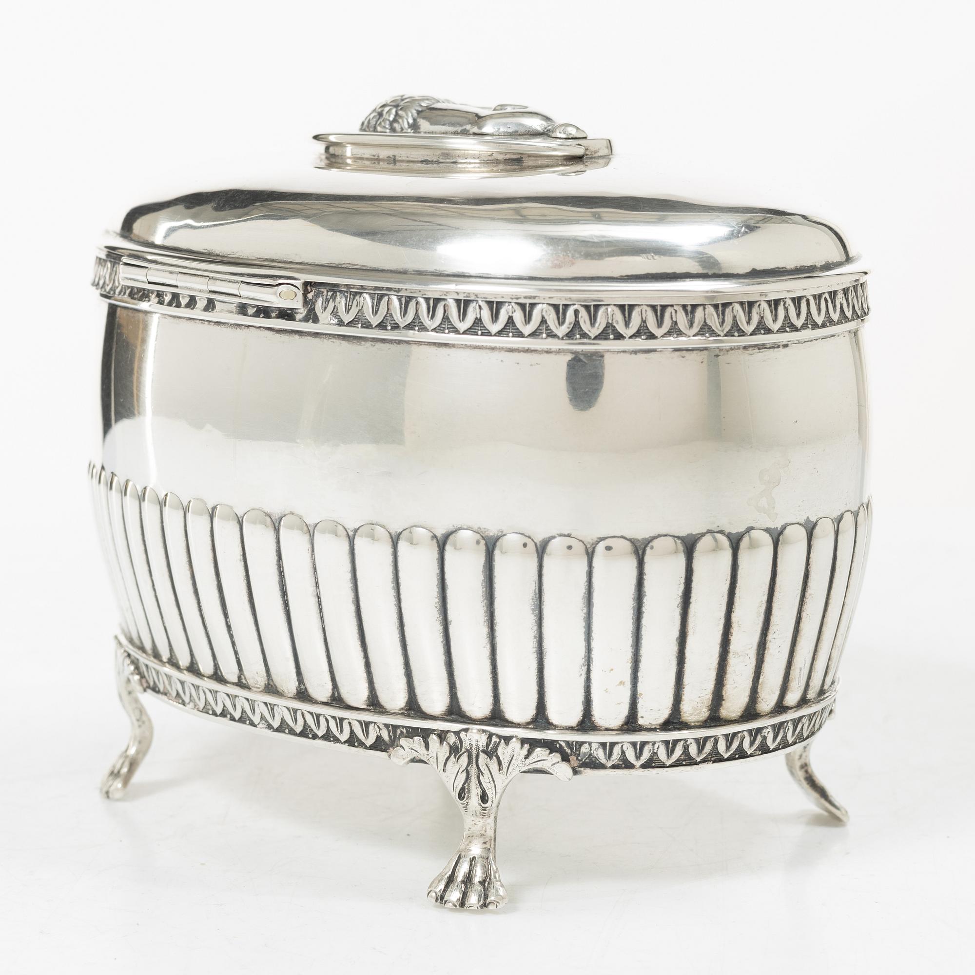 Guldsmedsaktiebolaget (GAB), Sugar bowl, silver, Gustavian style, Stockholm 1903.