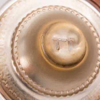 An Italian Silver Sugar Bowl and Cream Jug, Finnish control marks 1978.