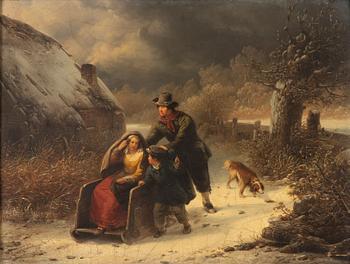 Georg Gillis Haanen, The Winter Excursion.