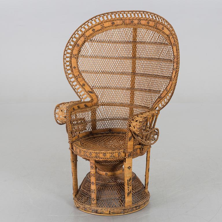 A ratten wicker chair, late 20th century,