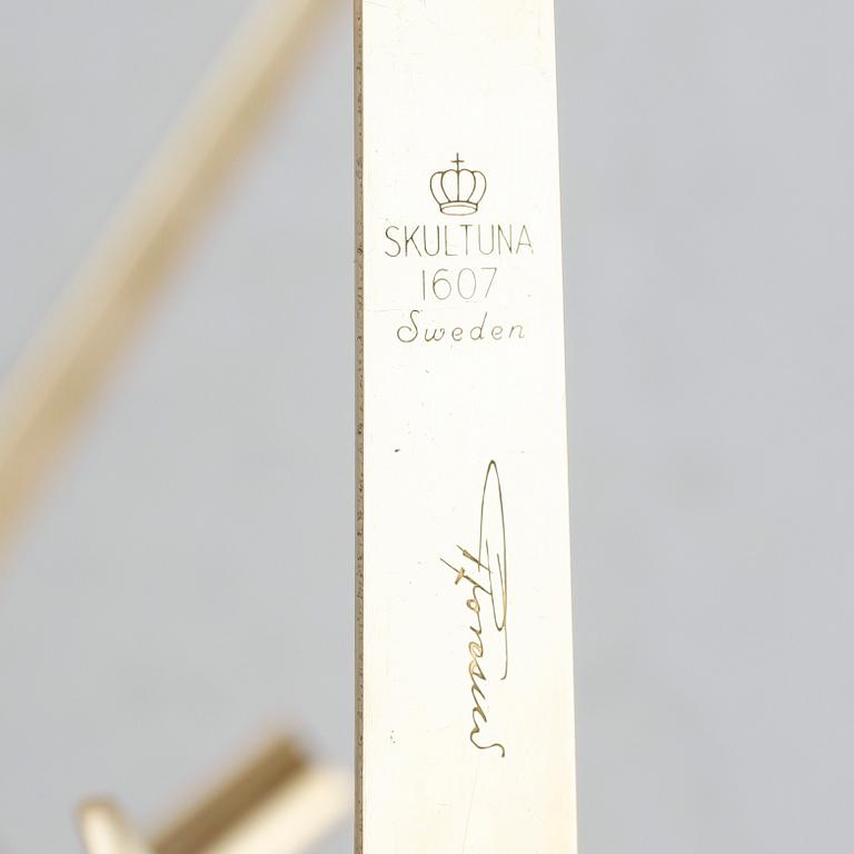 VÄGGLAMPETTER, 4 st, mässing, "Pendeln", Pierre Forsell, Skultuna.