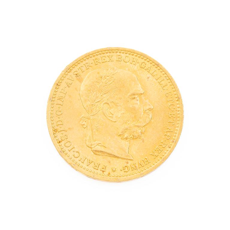 Gold coin, Austria-Hungary, 20 Corona, 1895.